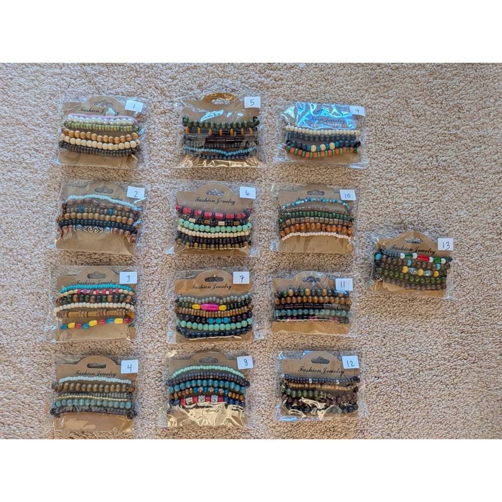 Boho Style Bead Bracelet Stacks - Pick Your 5-Pack Design